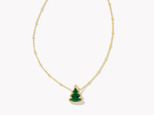 Kendra Scott Holiday Tree Pendant in Gold