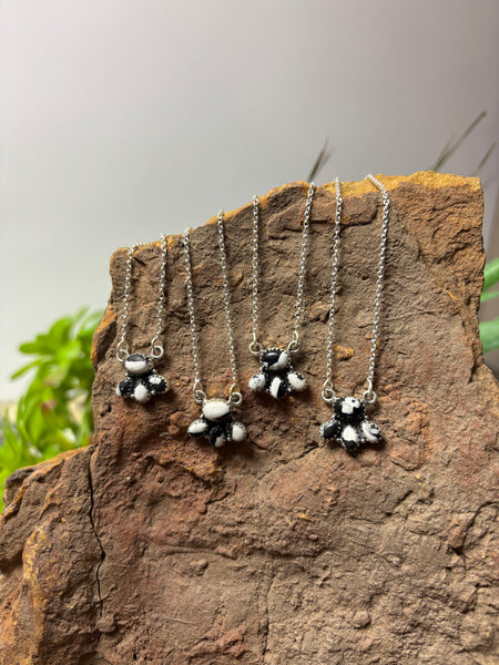 4 Stone Mini White Buffalo Necklace