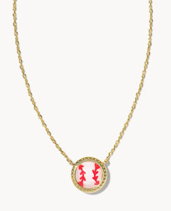 Kendra Scott Baseball Pendant in Gold & Silver