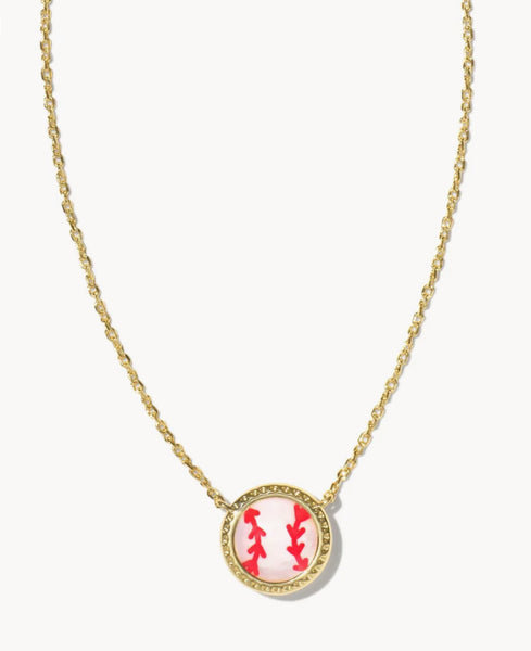 Kendra Scott Baseball Pendant in Gold & Silver