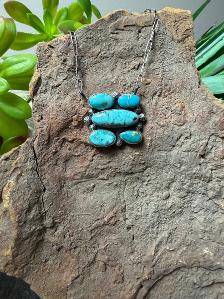 5 Stone Turquoise Necklace