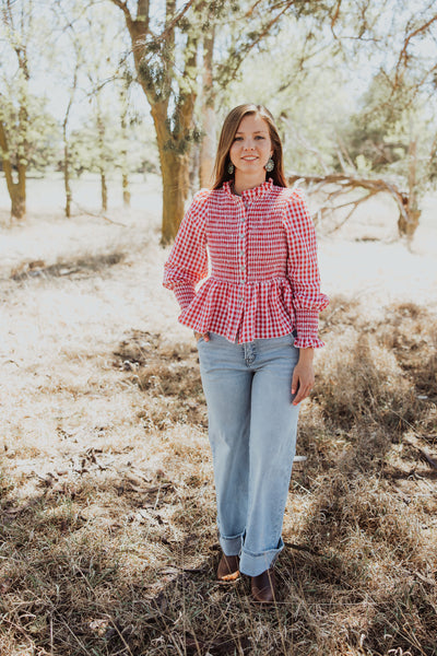 Chic Smocked Long Sleeve Top