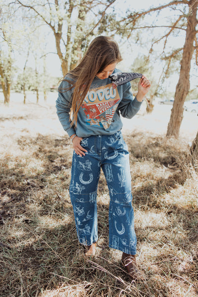 XOXO Rodeo Dodge City KS Pennant Sweatshirt
