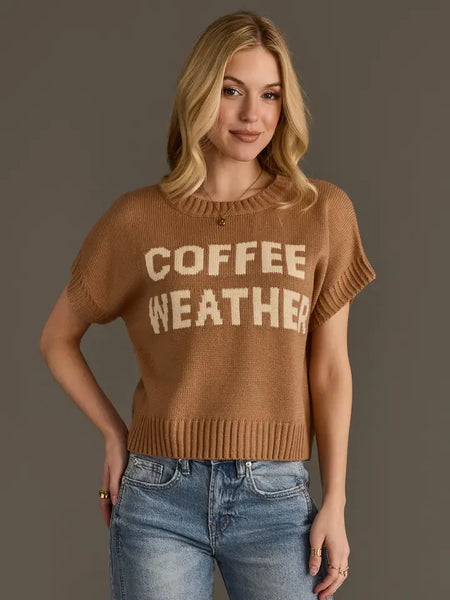 Coffee Weather Short Sleeve Sweater