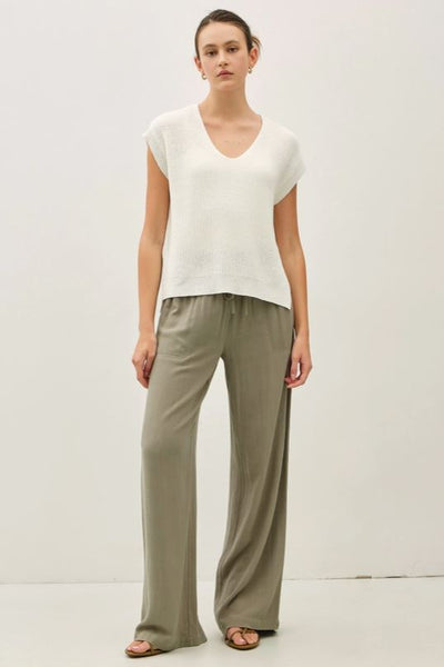 Breezy Cap Sleeve Sweater Top