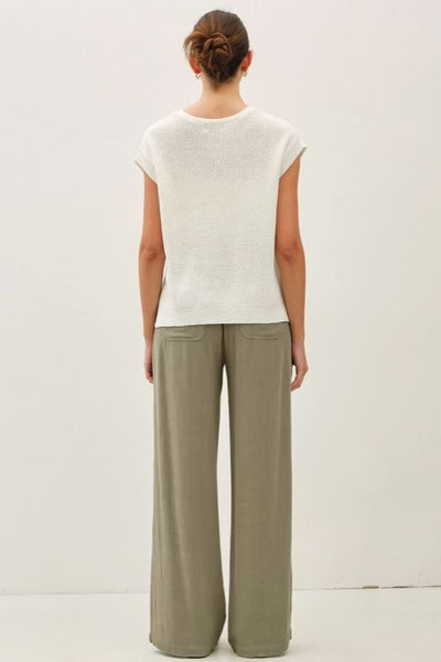 Breezy Cap Sleeve Sweater Top