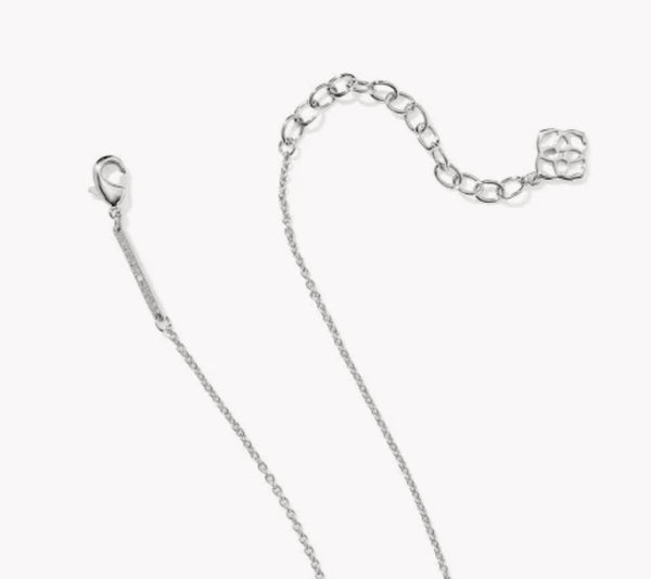 Kendra Scott Red White & Blue Elisa Necklace in Gold & Silver