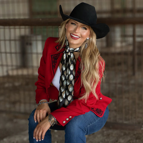 Fringe Sacrves Baby Concho Long & Tall Scarf