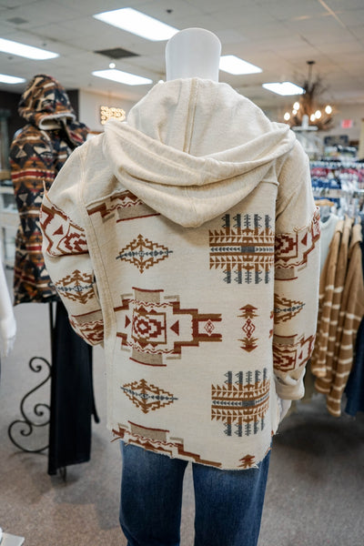 Aztec Hoodie Shacket