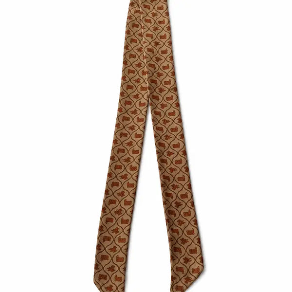 Cowboy Boots, Saddles, & Rope Silk Twilly