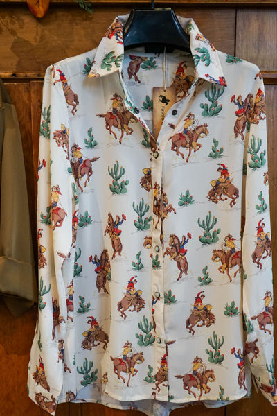 Vintage Western Print Shirt