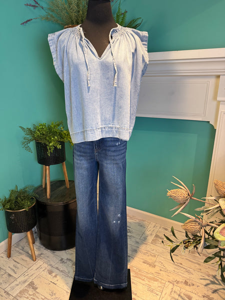 Risen High Rise Straight Tummy Control Finished Hem Jeans