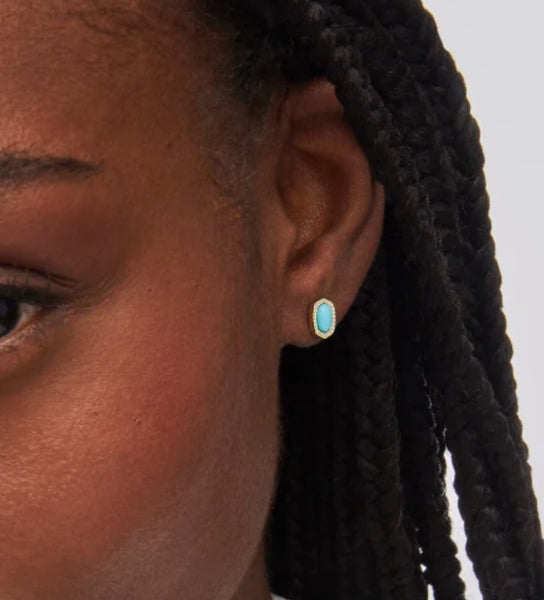 Kendra Scott Mini Ellie Turquoise Magnesite Stud Earrings
