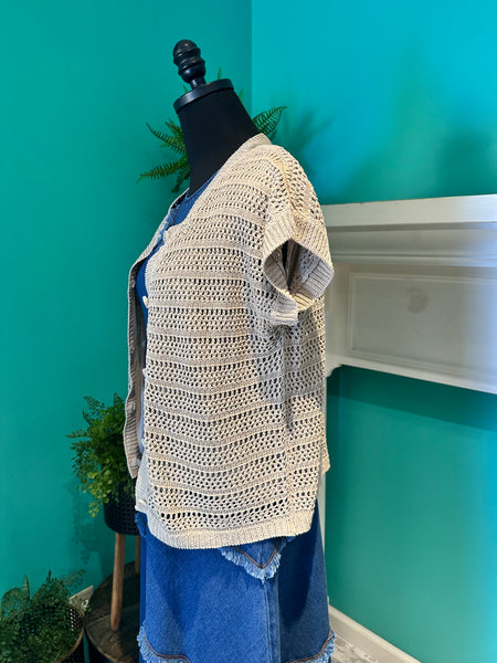 Lysse Crochet Button Front Sweater