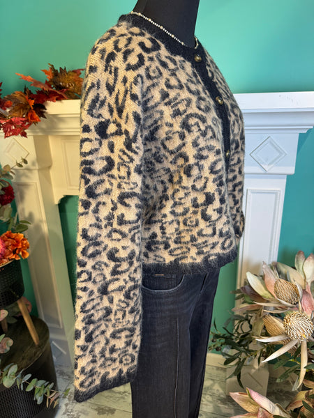 Miou Muse The Leopard Cardigan Sweater
