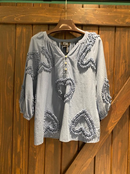 FDJ Embellished Cotton Blouse