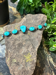 7 Stone Turquoise Bracelet