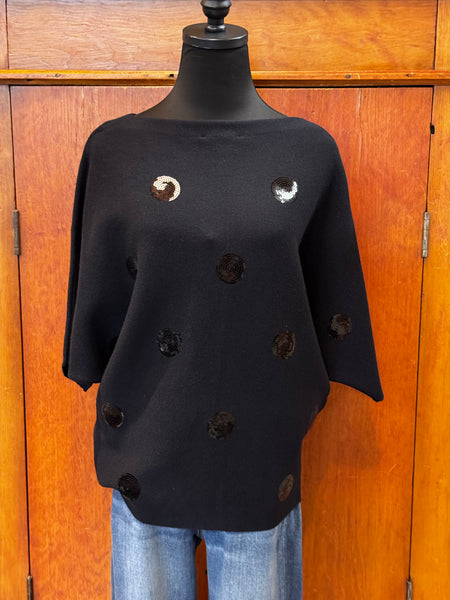 Joseph Ribkoff Top Sequin Dot Detail Top