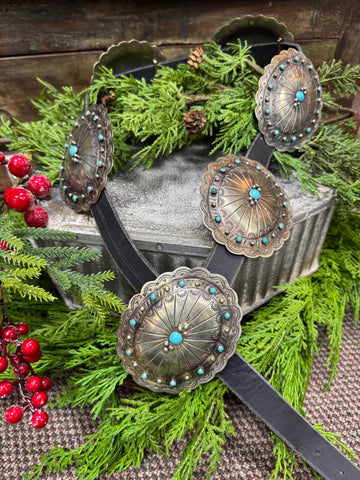 Barbosa Creations Scalop Hand Engraved Concho Belt