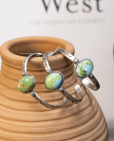 ALZ Turquoise Oval Stacker Bracelet