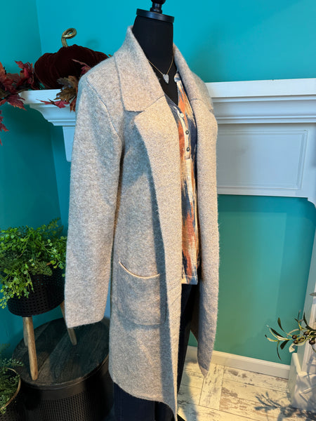 Esqualo Open Front Belted Cardigan