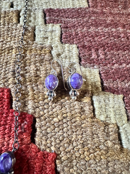 Purple Wire Earring