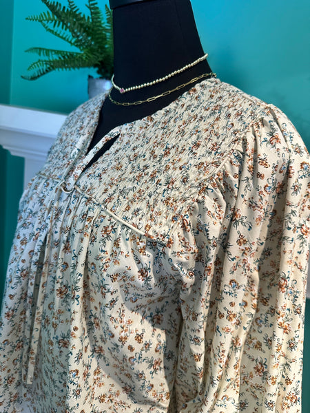 Wishlist Floral Balloon Sleeve Top