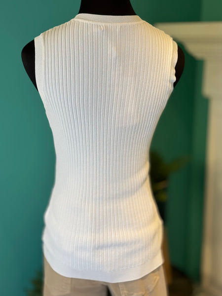 Esqualo Ribbed Sleeveless Knit Top