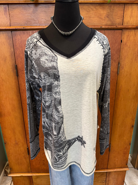 Double D Ranch Hide Tickler Top