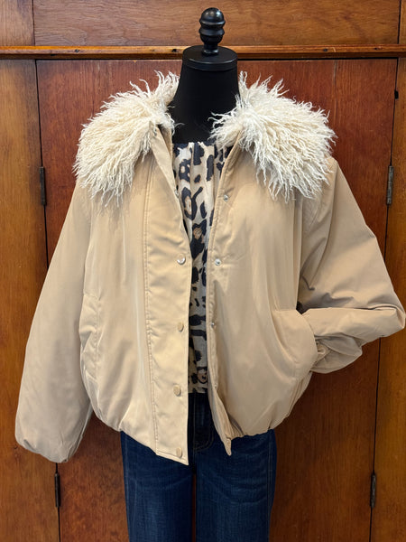 Faux Fur Trim Jacket
