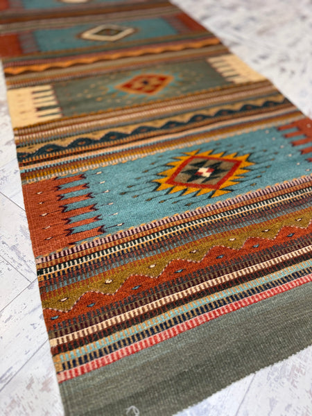 Escalante 2.5’ x 10’ Tony Ruiz  Saltillo Jade Rug