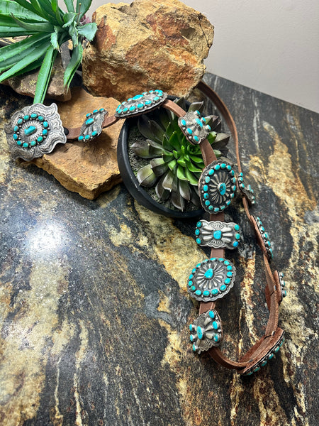 Dan Morgan Turquoise Concho Belt