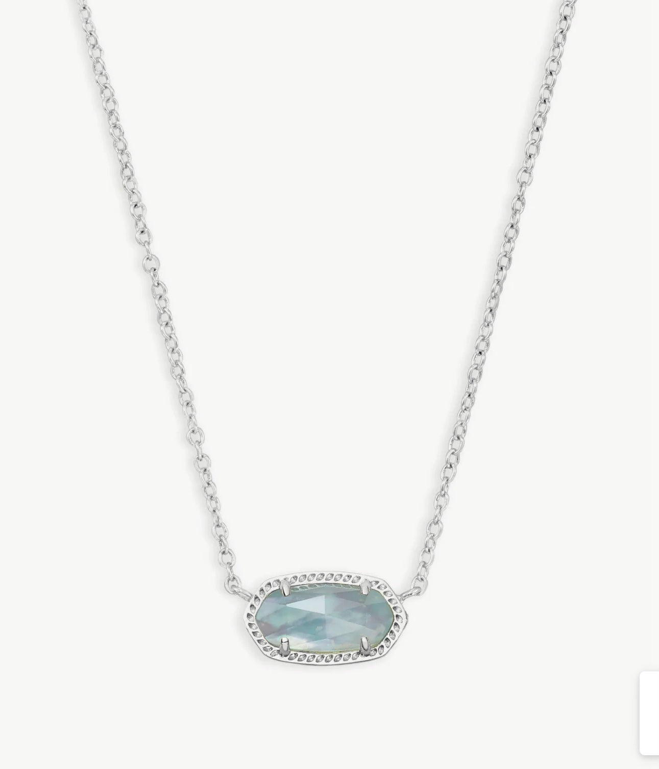 Kendra Scott Elisa Silver Necklace in Light Blue Illusion