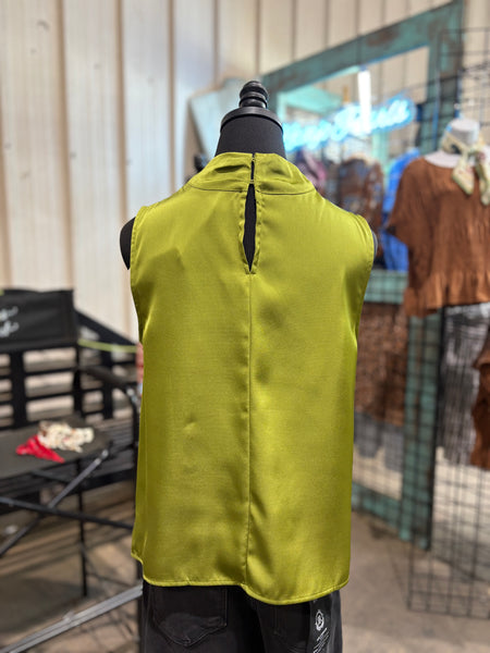 Mock Neck Sleeveless Top