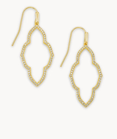 Kendra Scott Abbie Small Open Frame Silver Earrings