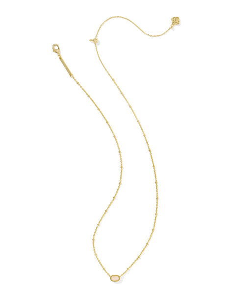 Kendra Scott Mini Elisa Gold Necklace Iridescent Drusy