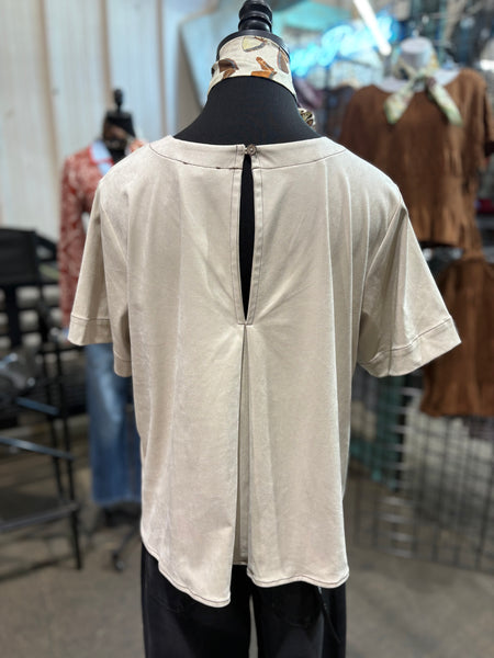 A-Line Faux Suede Swing Top
