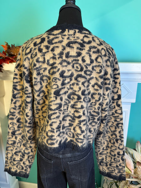 Miou Muse The Leopard Cardigan Sweater