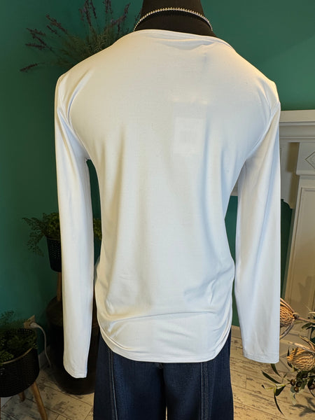 Lysse Lyssential Long Sleeve V-Neck Knit Top