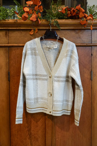 Plaid Sweater Cardi