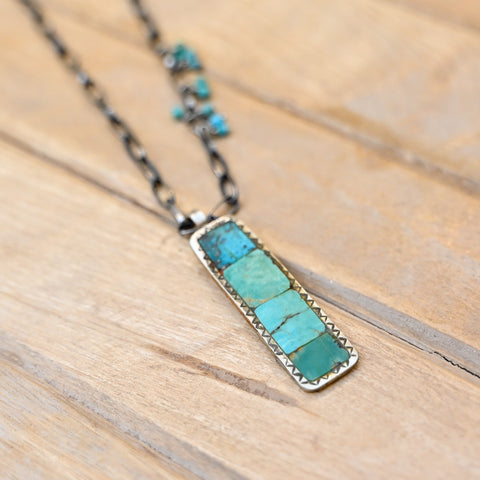 PBD Charlie Favour Turquoise Link Necklace