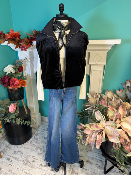 Umgee Ribbed T-Neck Sweater