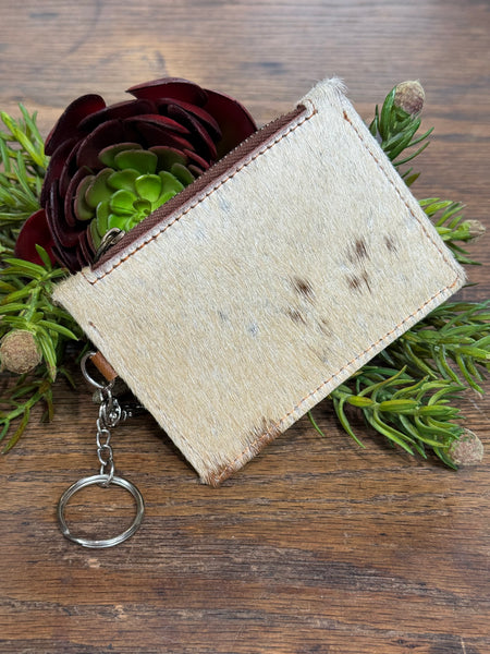 Cowhide Wallet With Lanyard Clip