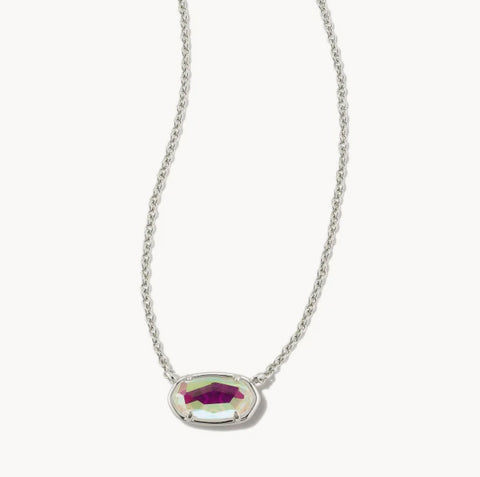 Kendra Scott Silver Grayson Pendant in Dichroic Glass