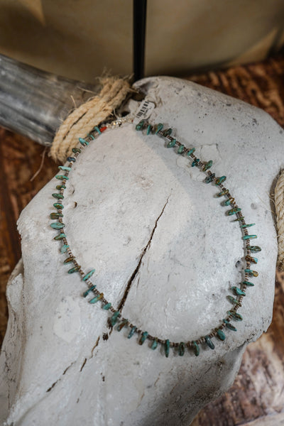 Shell Turquoise Chip Necklace