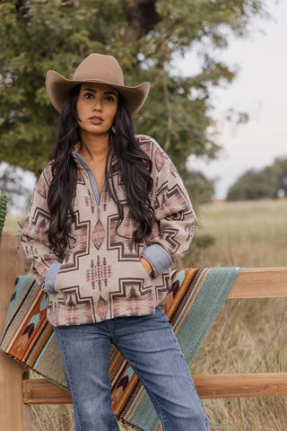 Pendleton 1/2 Zip Pullover Top