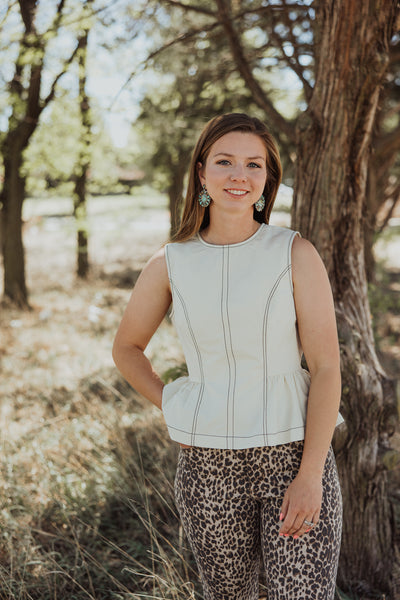 Top Stitch Sleeveless Top