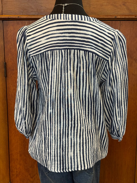 FDJ Stripe Popover Blouse