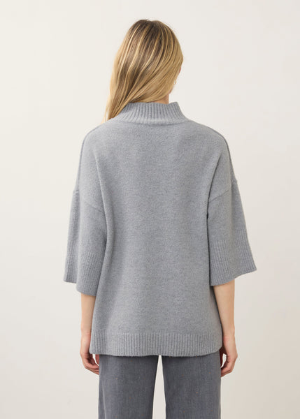 Mock Neck Lightweight Sleeve Sweater