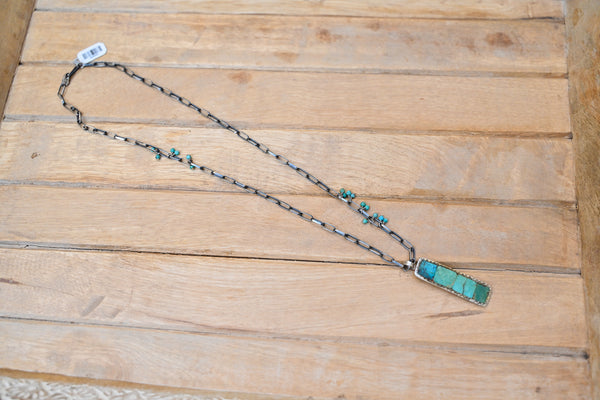 PBD Charlie Favour Turquoise Link Necklace